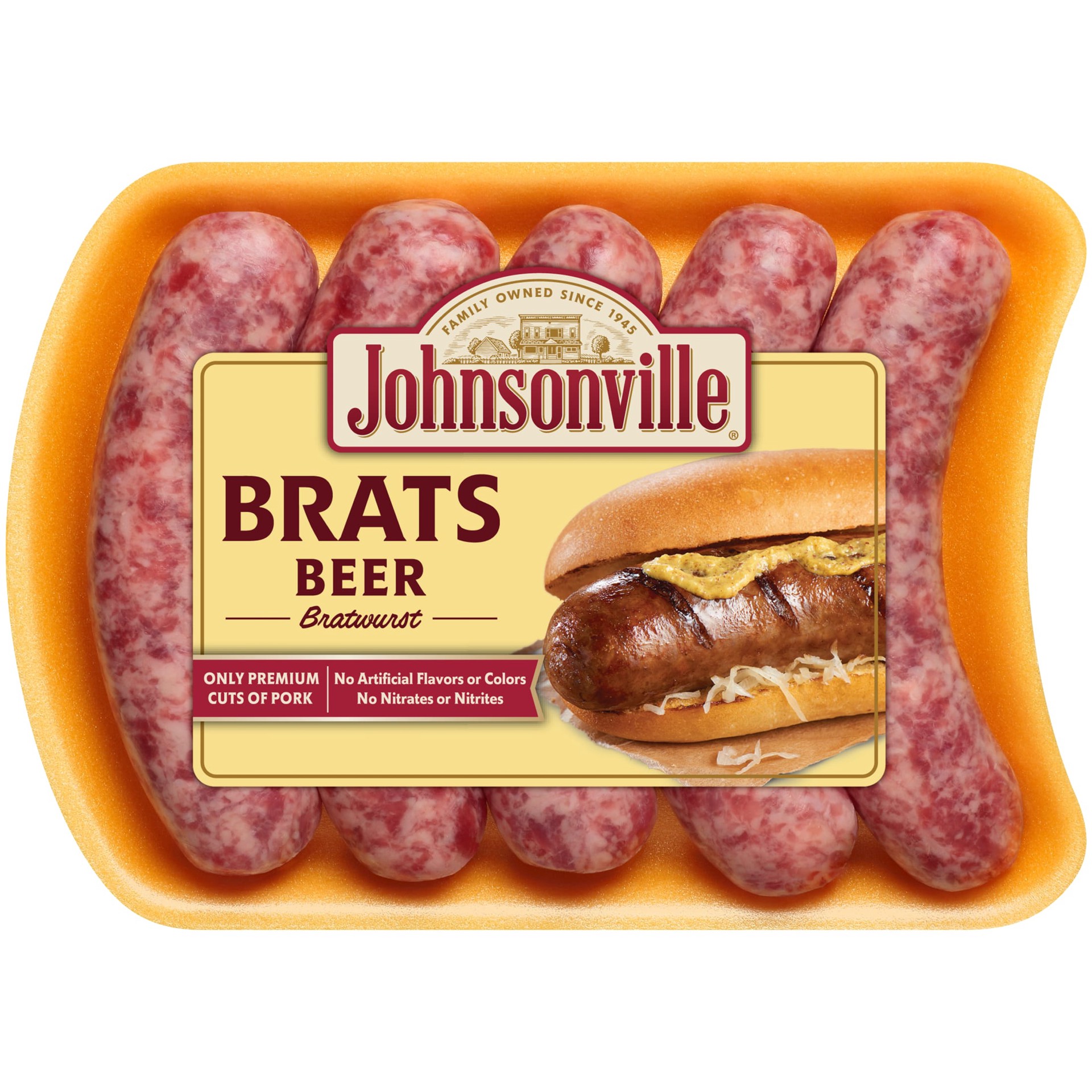 slide 1 of 11, Johnsonville Beer Brats, 5 Count, 19 oz, 19 oz