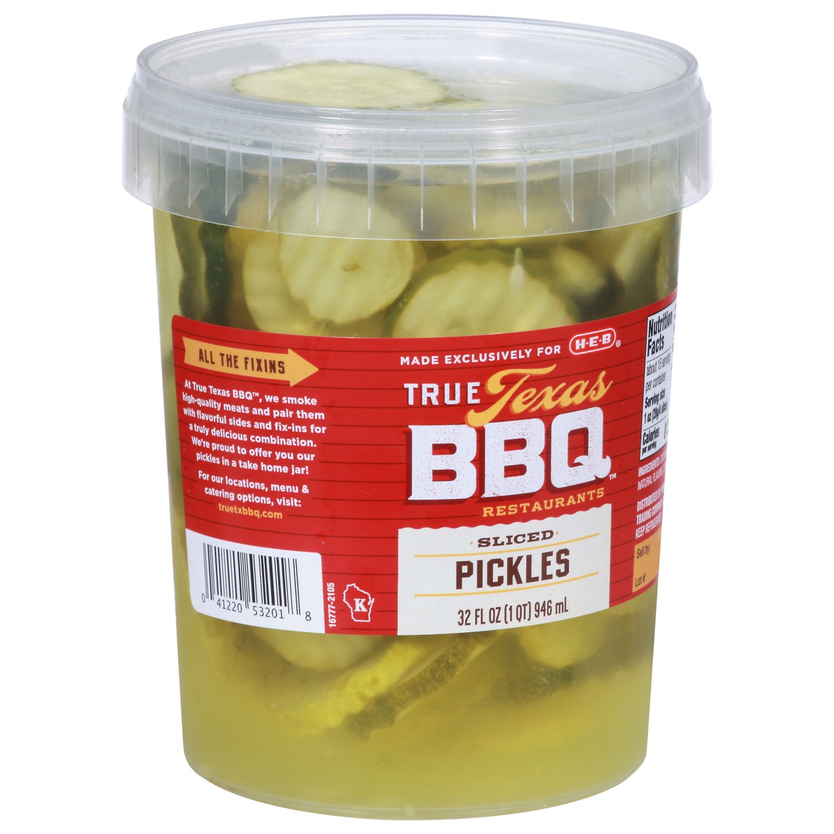 slide 8 of 14, True Texas BBQ Sliced Restaurants Pickles 32 fl oz, 32 oz