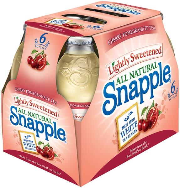 slide 1 of 1, Snapple Cherry Pomegranate White Tea - 6 ct; 16 fl oz, 6 ct; 16 fl oz