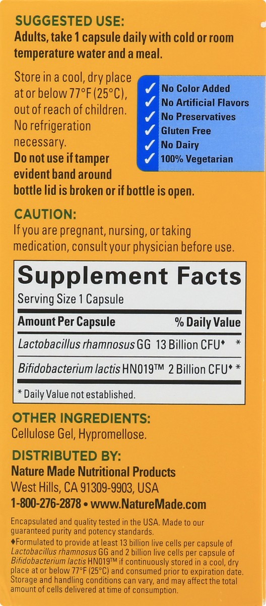 slide 9 of 13, Nature Made Digestive Probiotics Advanced Dual Action, Probiotics for Women and Men, 30 Probiotic Capsules, 30 Day Supply, 30 ct
