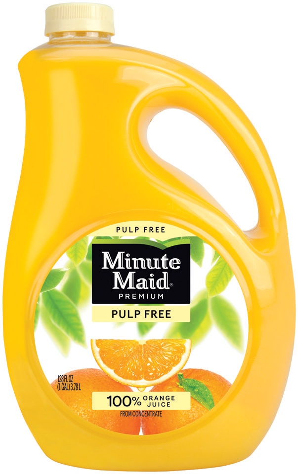 slide 1 of 1, Minute Maid Premium Pulp Free Orange Juice, 1 gal