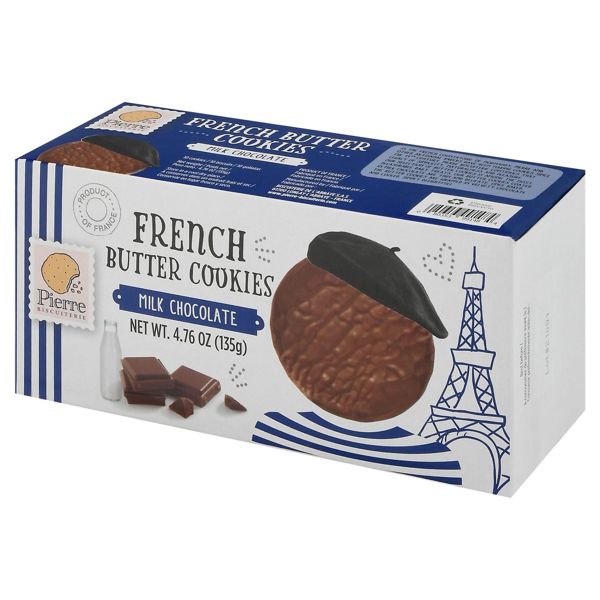 slide 3 of 14, Pierre Biscuiterie French Butter Cookies Coated In Milk Chocolate, 4.76 oz