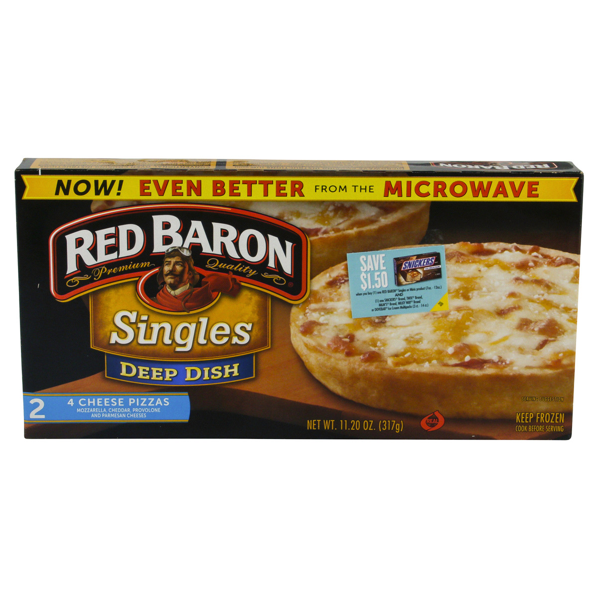 slide 2 of 6, Red Baron Singles Deep Dish Pepperoni Pizzas, 2 ct