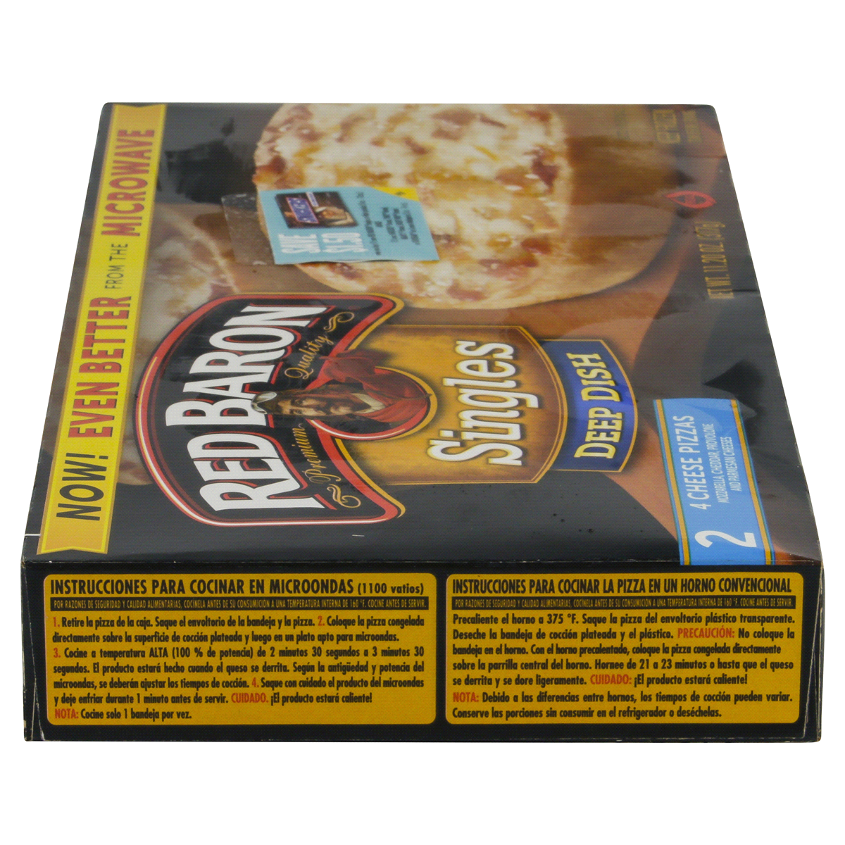 slide 3 of 6, Red Baron Singles Deep Dish Pepperoni Pizzas, 2 ct