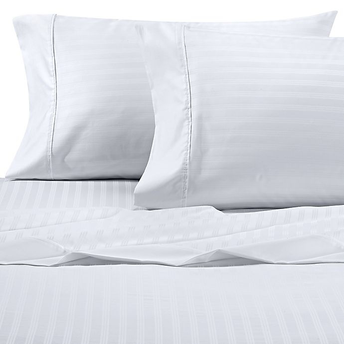 slide 1 of 5, Wamsutta Dream Zone PimaCott Stripe 625-Thread-Count Full Sheet Set - White, 1 ct