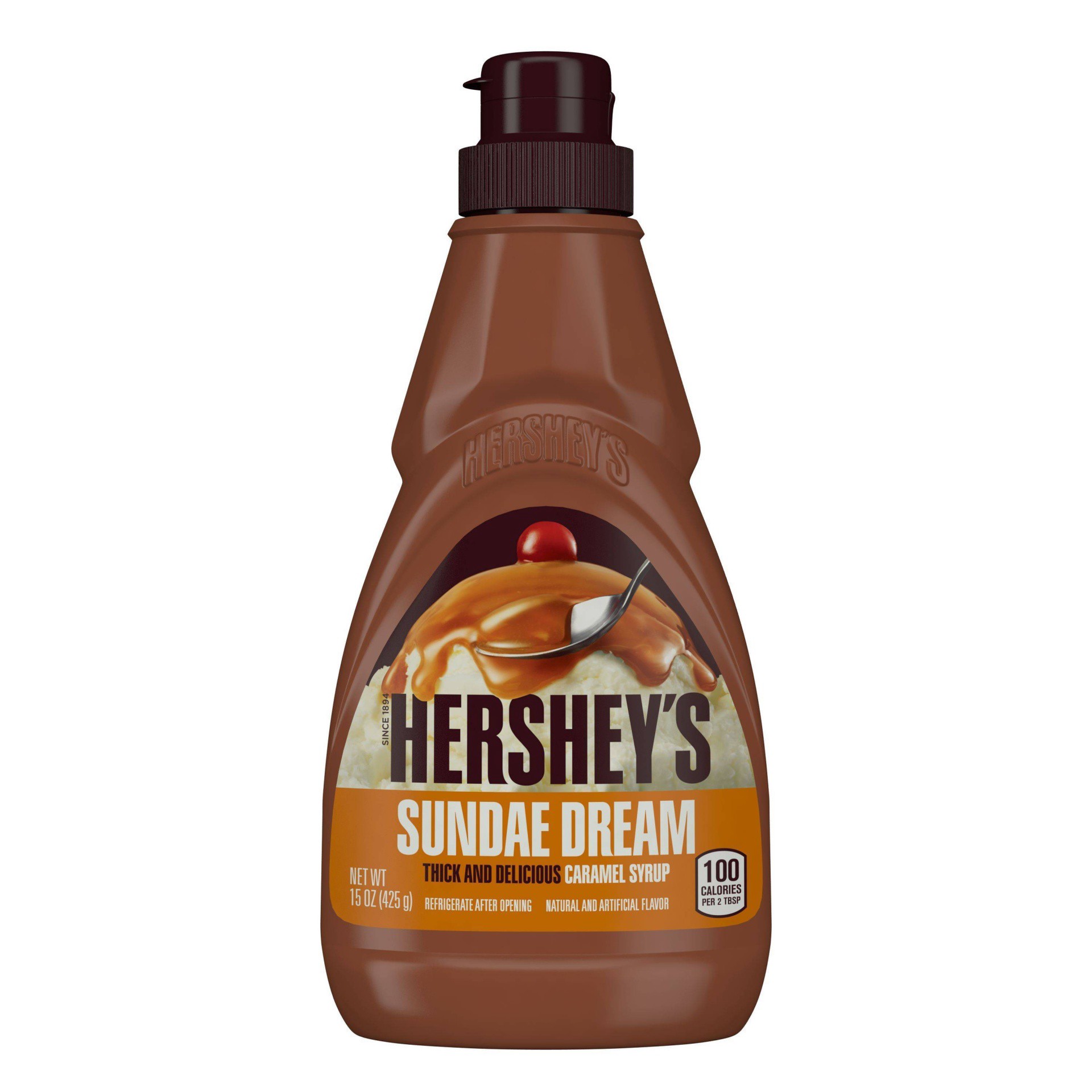 slide 1 of 3, Hershey's Sundae Dream Caramel Syrup, 15 oz