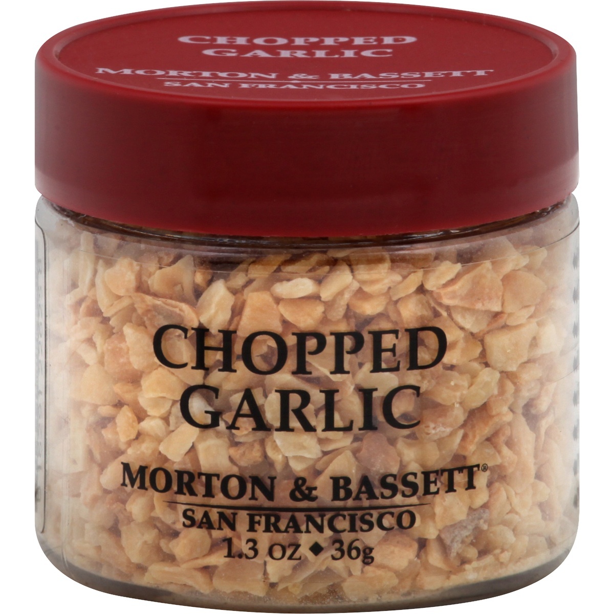 slide 1 of 1, Morton & Bassett Chopped Garlic, 1.3 oz