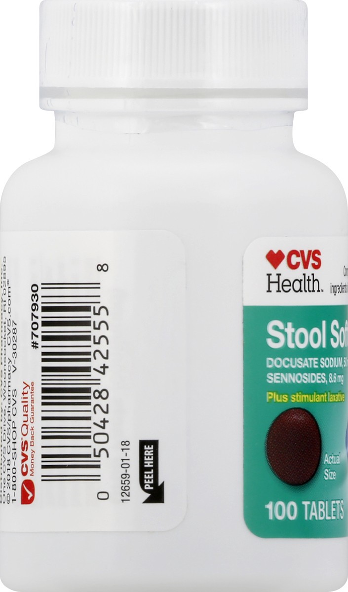 slide 7 of 8, CVS Health Stool Softener Plus Stimulant Laxative Tablets, 100 Ct, 1 ct