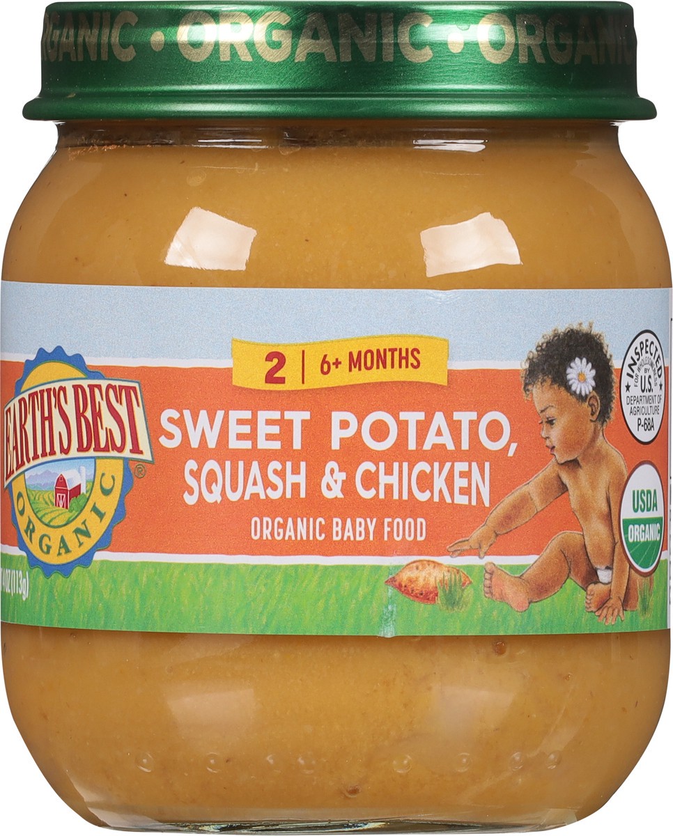 slide 7 of 7, Earth's Best Organic 2 (6+ Months) Sweet Potato, Squash & Chicken Baby Food 4 oz, 4 oz
