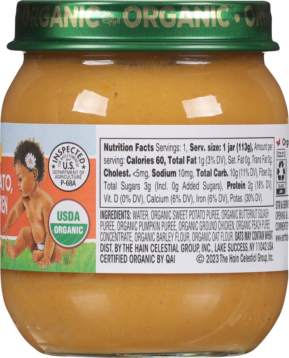 slide 3 of 7, Earth's Best Organic 2 (6+ Months) Sweet Potato, Squash & Chicken Baby Food 4 oz, 4 oz