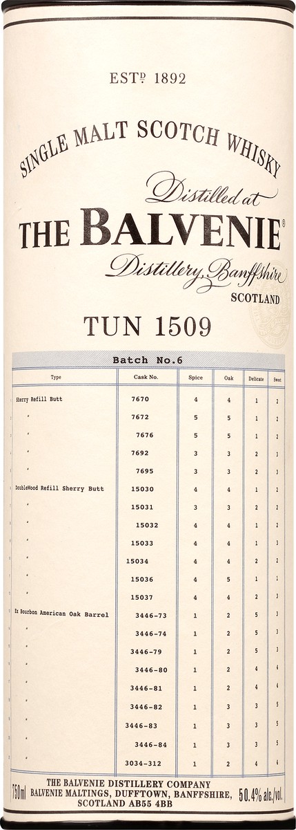 slide 8 of 8, Balvenie Tun Batch 6 Single Malt Scotch, 750 ml