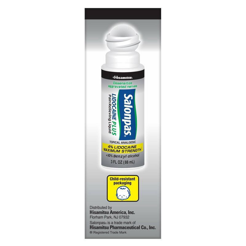 slide 3 of 4, Salonpas Lidocaine Plus Roll-On, 3 fl oz