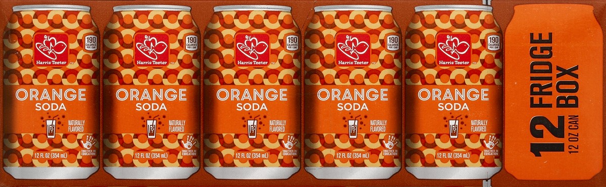 slide 3 of 6, Harris Teeter Soda - Orange - 12 ct; 12 oz, 12 ct; 12 oz