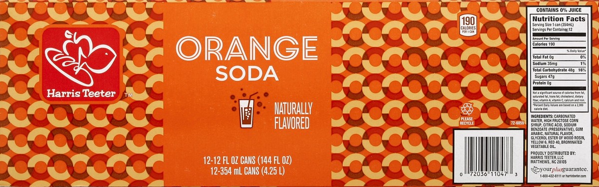 slide 5 of 6, Harris Teeter Soda - Orange - 12 ct; 12 oz, 12 ct; 12 oz