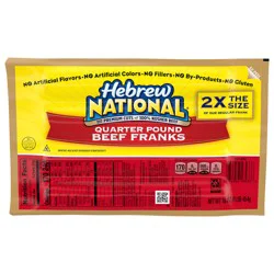 Hebrew National Quarter Pound Beef Franks 4 ea
