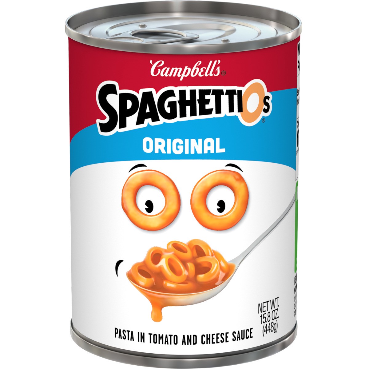 slide 1 of 22, Campbell's SpaghettiOs Original Canned Pasta, 15.8 oz Can, 15.800 oz
