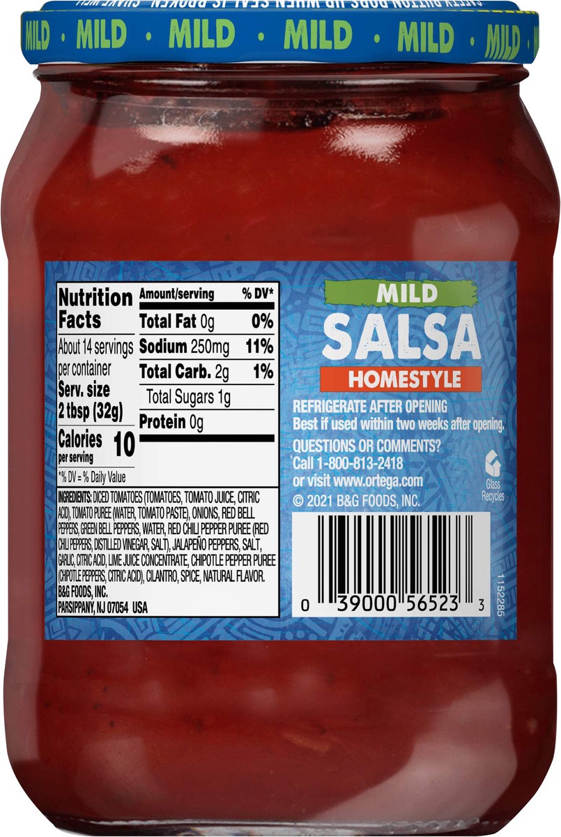 slide 2 of 9, Ortega Mild Homestyle Medium Salsa - 16 oz, 16 oz