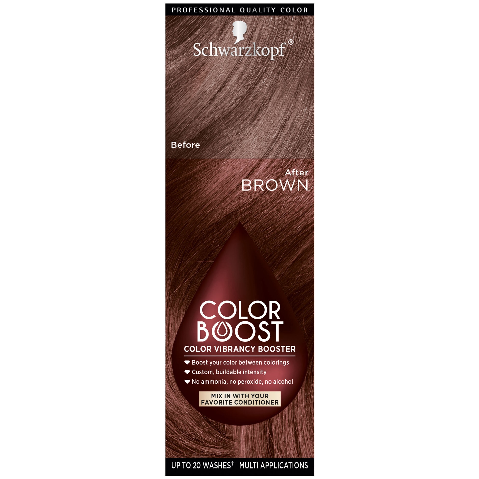 slide 4 of 5, Schwarzkopf Color Boost Color Vibrancy Booster, Brown, 1 fl oz, 1 fl oz