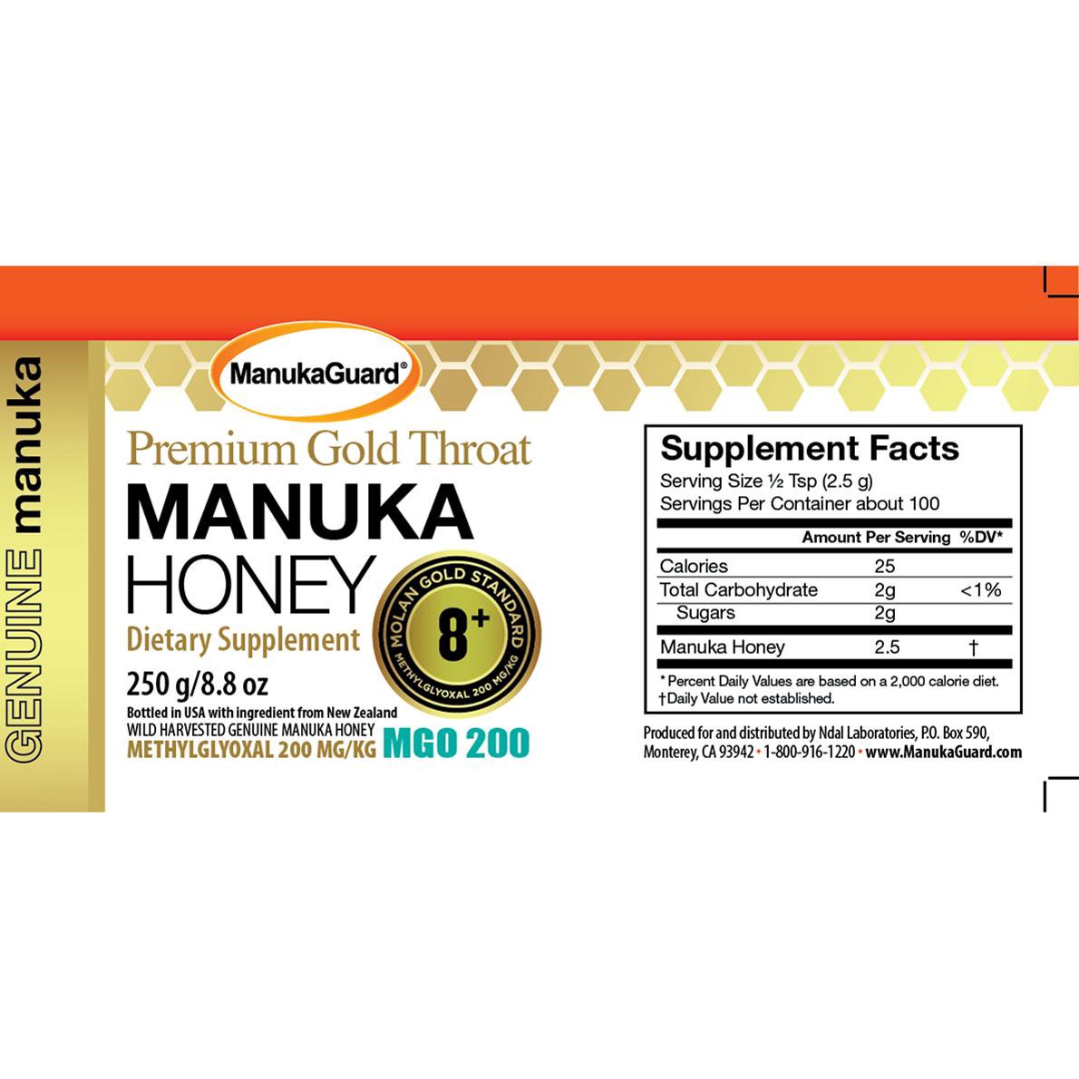 slide 1 of 1, ManukaGuard Manuka Honey Premium Gold 8+, 8.8 oz