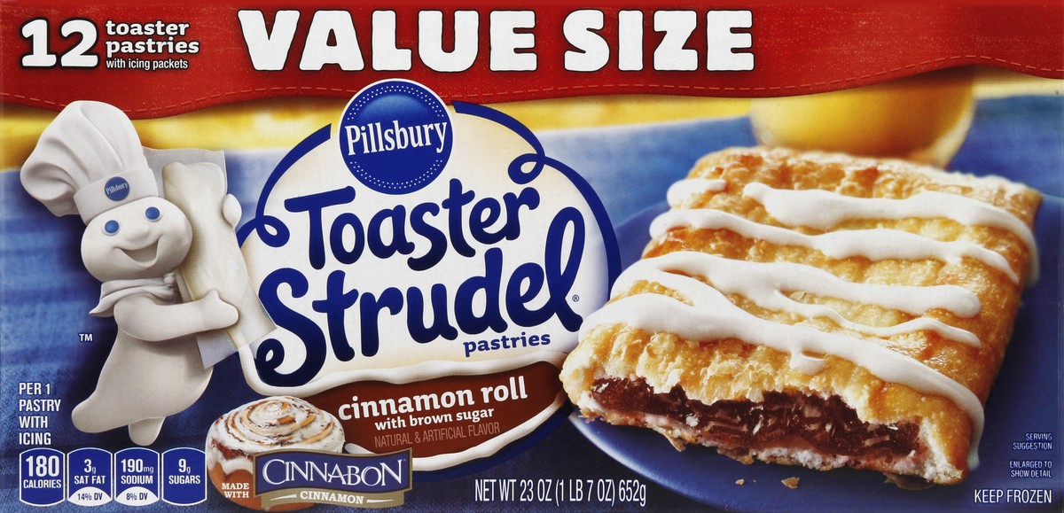 slide 3 of 4, Pillsbury Toaster Strudel Cinnamon Roll Toaster Pastries, 12 ct