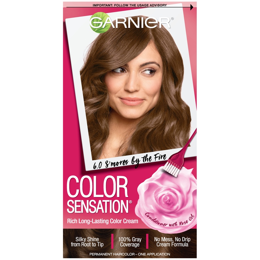 slide 1 of 8, Garnier Color Sensation Light Natural Brown, 1 ct