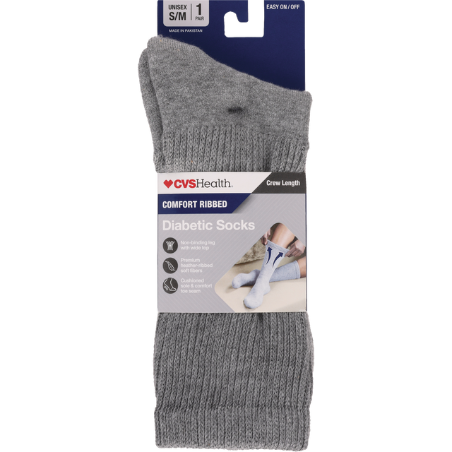 slide 1 of 1, Cvs Health Light Compression Socks Over-The-Calf Unisex, S/m, 1 Pr, 1 ct