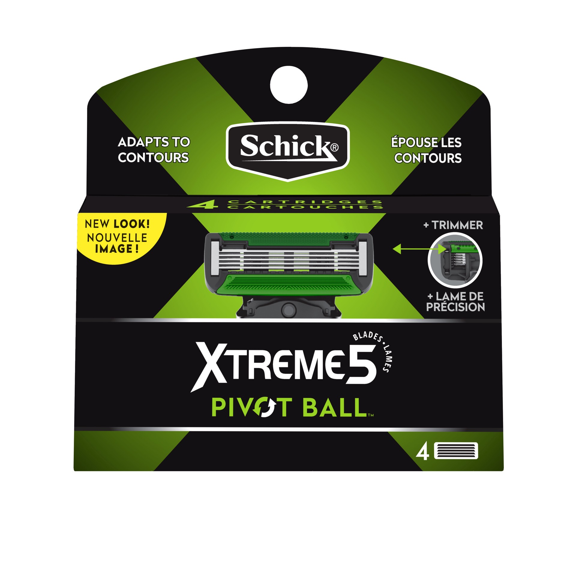 slide 1 of 1, Schick Xtreme5 Men's PivotBall Refills, 4 ct, 4 ct