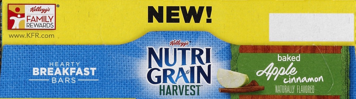 slide 2 of 6, Kellogg's Nutri Grain Harvest Apple Cinnamon Breakfast Bars, 5 ct; 8.8 oz