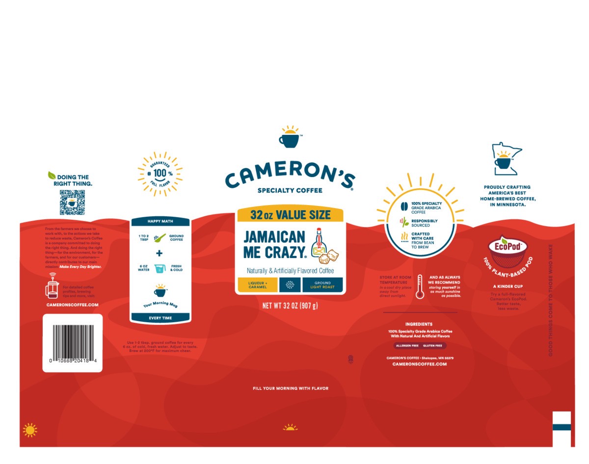 slide 3 of 5, Cameron'S Jamaican Me Crazy Ground Coff - 32 oz, 32 oz