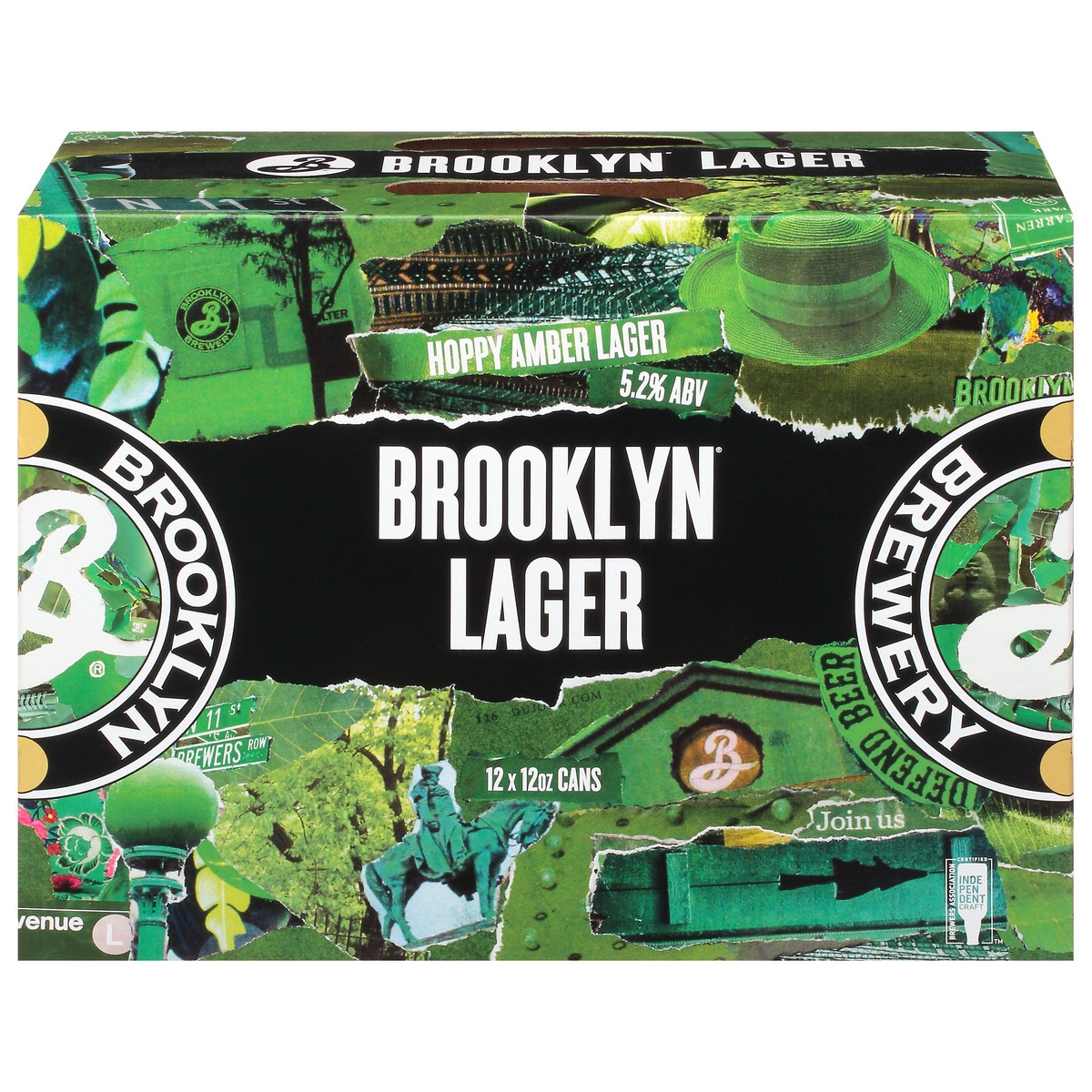 slide 1 of 11, Brooklyn Brewery Hoppy Amber Lager Beer 12-12 oz Cans, 12 ct