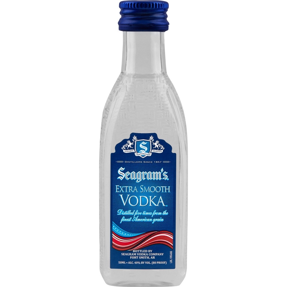 slide 1 of 2, Seagram's Extra Smooth Vodka, 50 ml