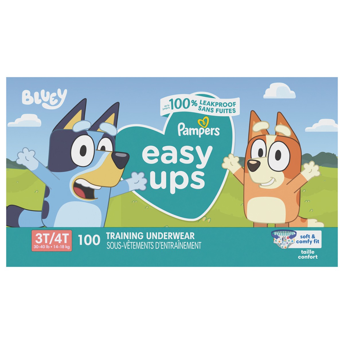 slide 1 of 6, Pampers Easy Ups Training Underwear Boys Size 4 3T4T 100 Count, 100 ct