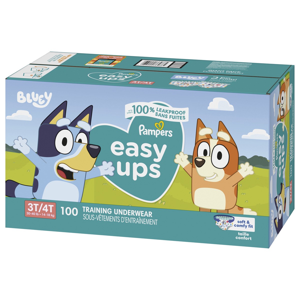 slide 4 of 6, Pampers Easy Ups Training Underwear Boys Size 4 3T4T 100 Count, 100 ct
