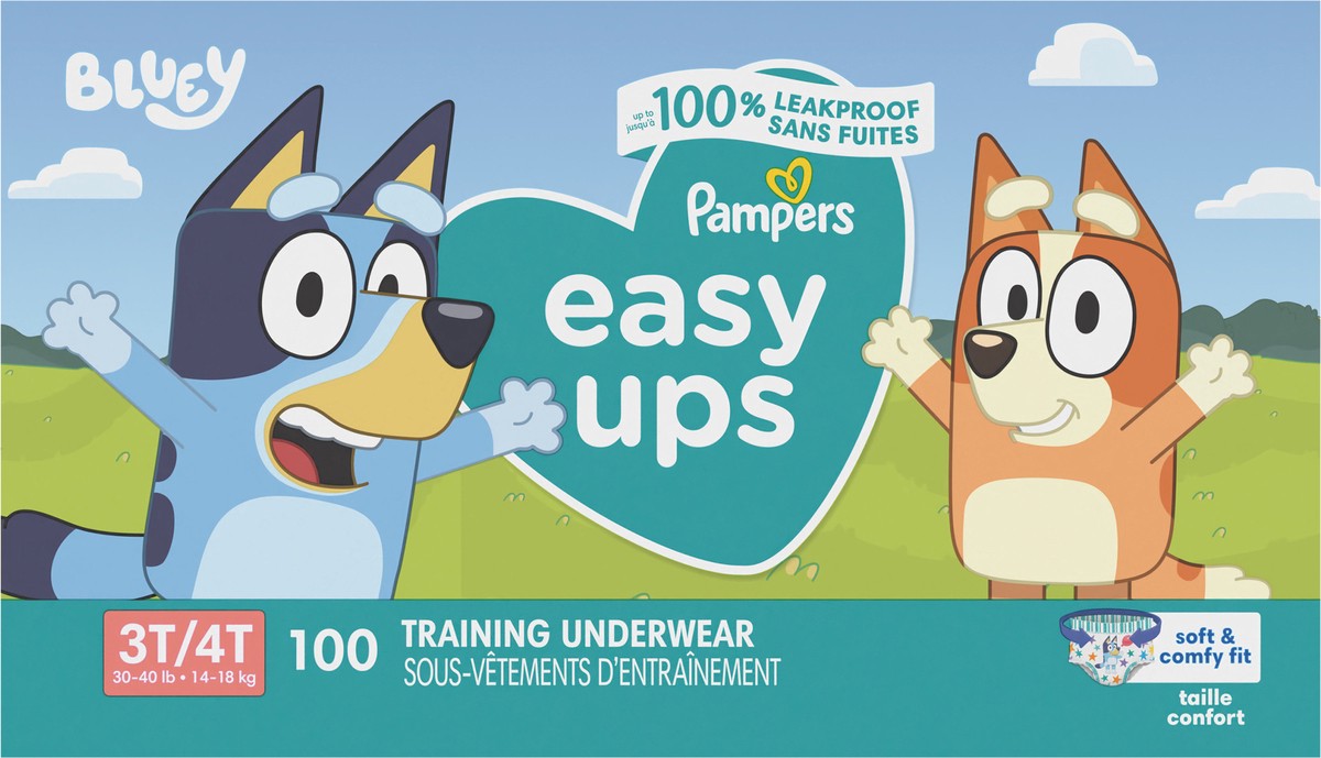 slide 5 of 6, Pampers Easy Ups Training Underwear Boys Size 4 3T4T 100 Count, 100 ct