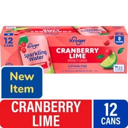 Kroger Caffeine Free Cranberry Lime Sparkling Water
