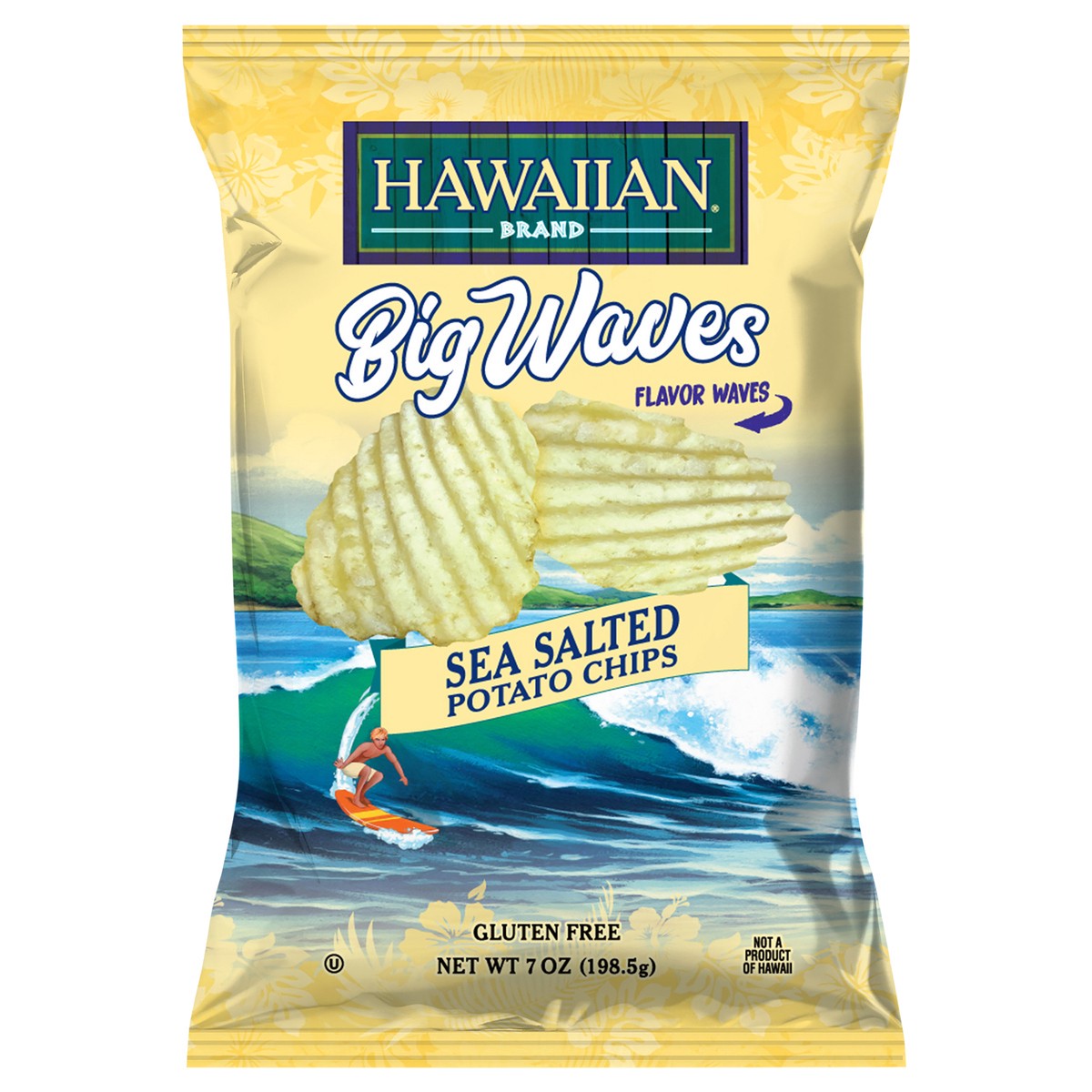 slide 7 of 11, Hawaiian 7 oz Hawaiian Big Waves Sea Salt Chip, 7 oz