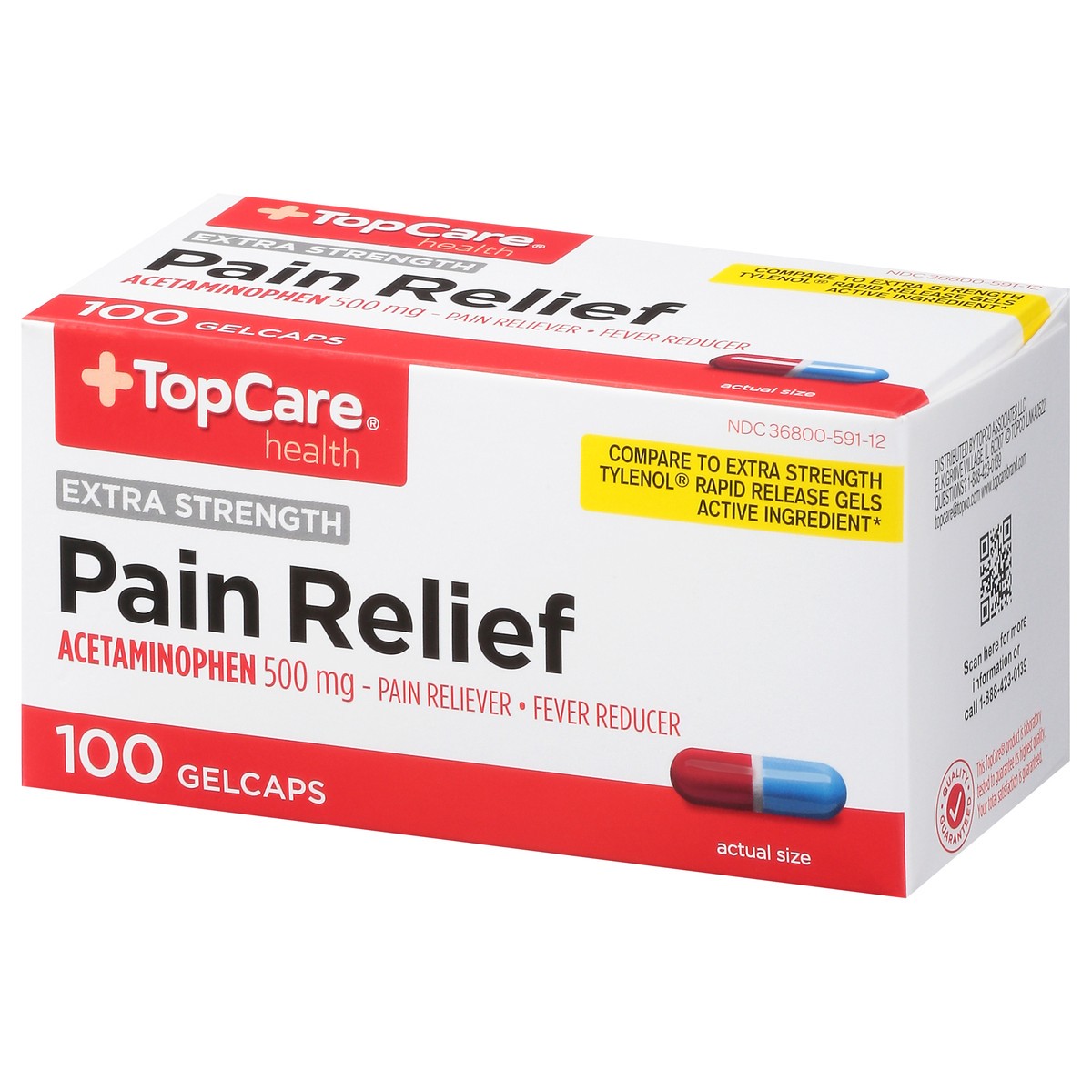 slide 8 of 10, Topcare Rapid Release Gelcap, 100 ct