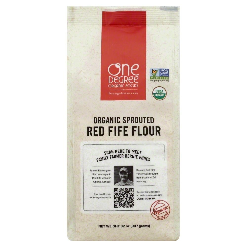 slide 1 of 1, One Degree Organic Foods Sprouted Red Fife Flour, 32 oz