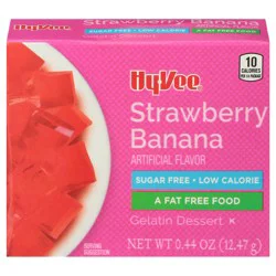 Hy-vee Strawberry Banana Sugar Free Low Calorie Gelatin Dessert