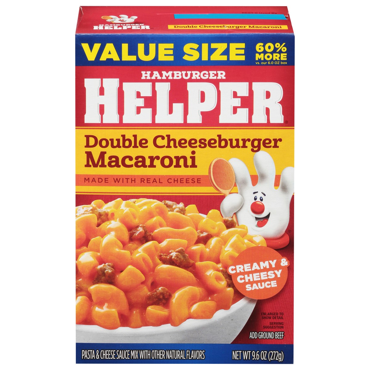 slide 1 of 14, Hamburger Helper Double Cheeseburger Macaroni Value Size 9.6 oz, 9.6 oz