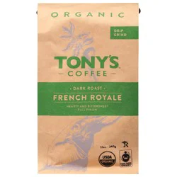 Tony's Coffee Organic Drip Grind Dark Roast French Royale Coffee - 12 oz