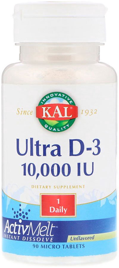 slide 1 of 1, Kal D-3 10000IU ActivMelt Ultra, 90 ct