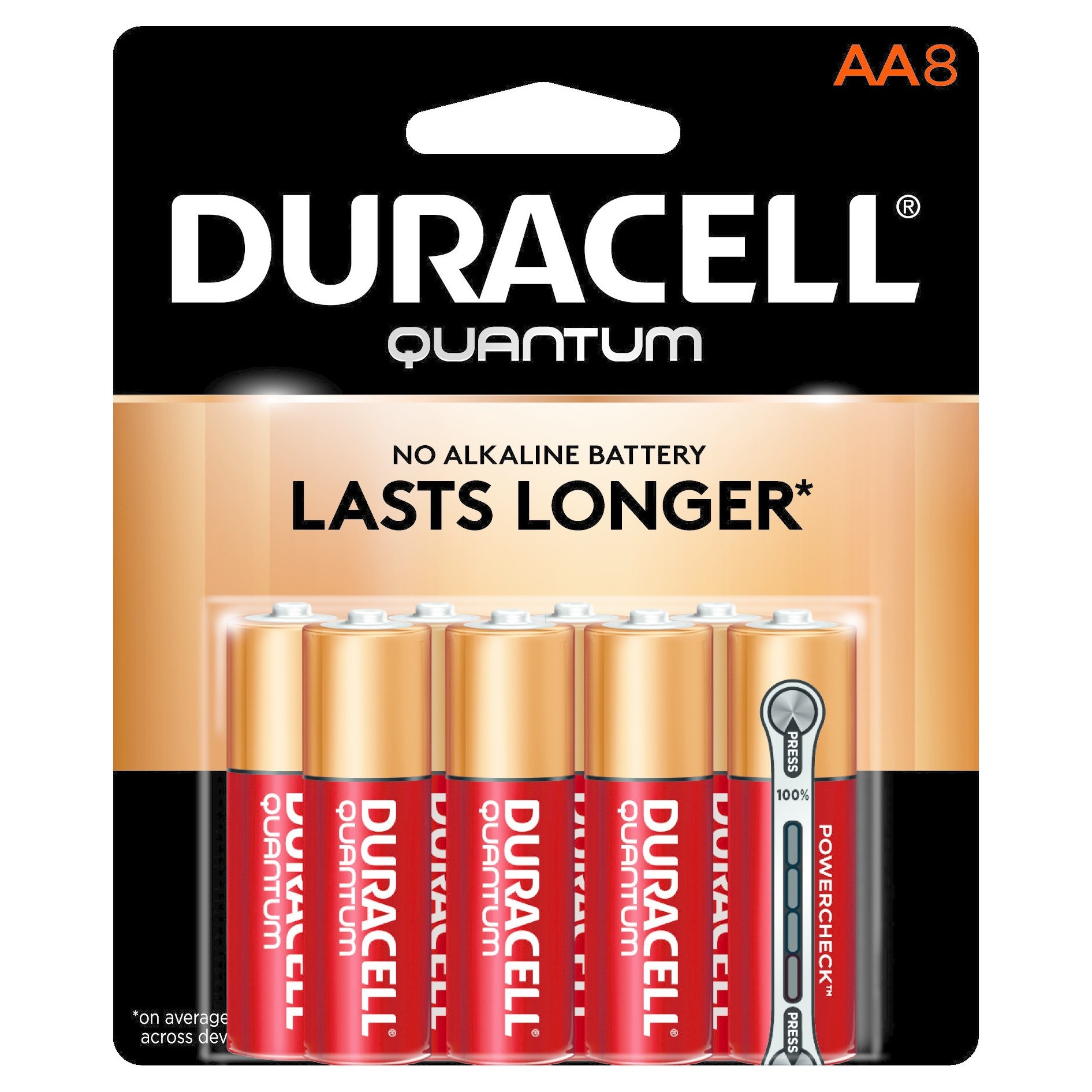 slide 1 of 1, Duracell Quantum AA Batteries, 8 ct