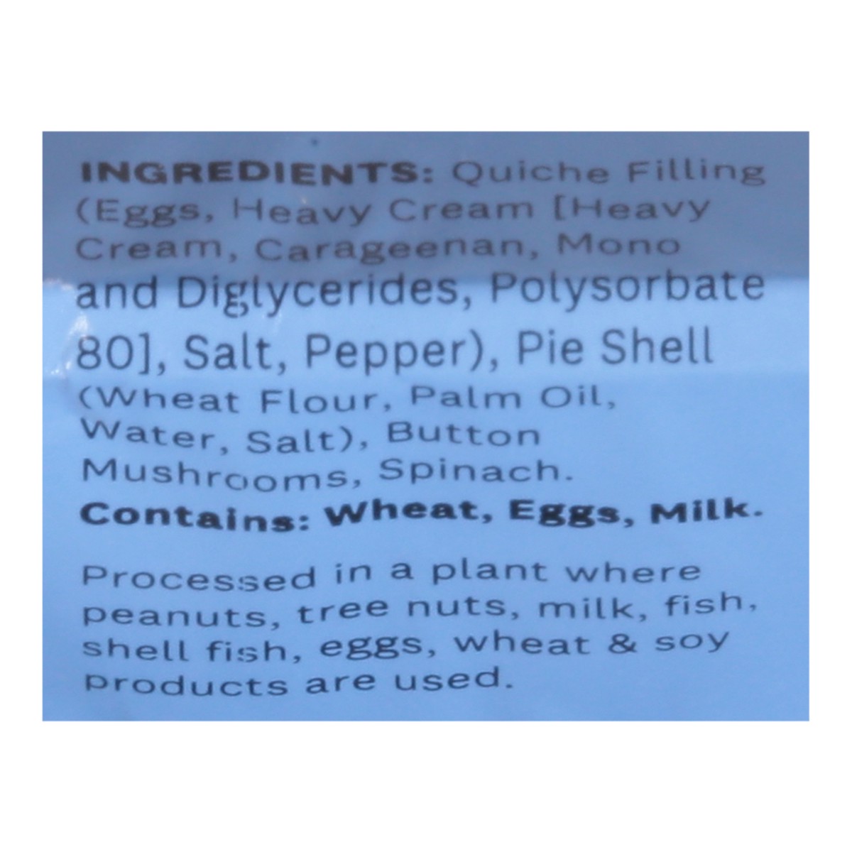 slide 11 of 12, Quiche Spinach/mushroom - 10 OZ, 10 oz