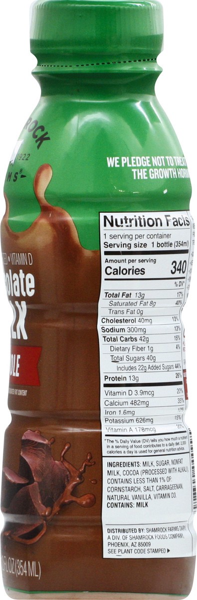 slide 9 of 9, Shamrock Farms Whole Chocolate Milk - 12oz, 12 fl oz