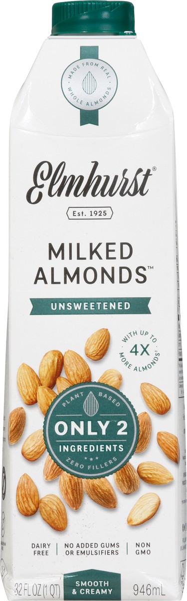 slide 6 of 9, Elmhurst Unsweetened Milked Almonds Non-dairy Beverage, 32 fl oz