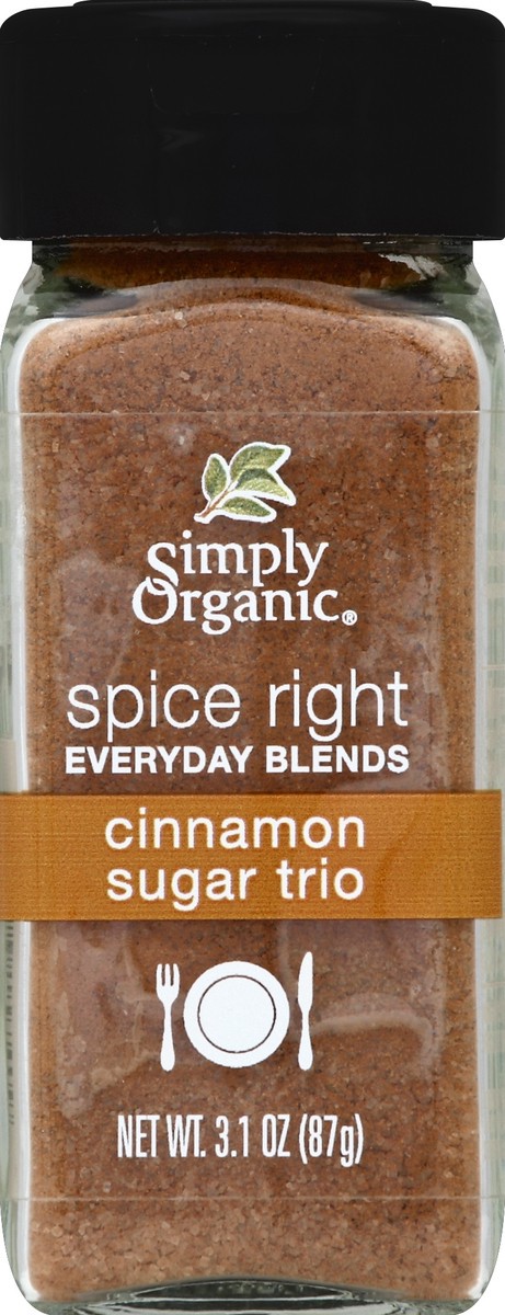 slide 2 of 2, Simply Organic Spice Right Cinnamon Sugar Trio Everyday Blends 3.10 oz, 3.1 oz