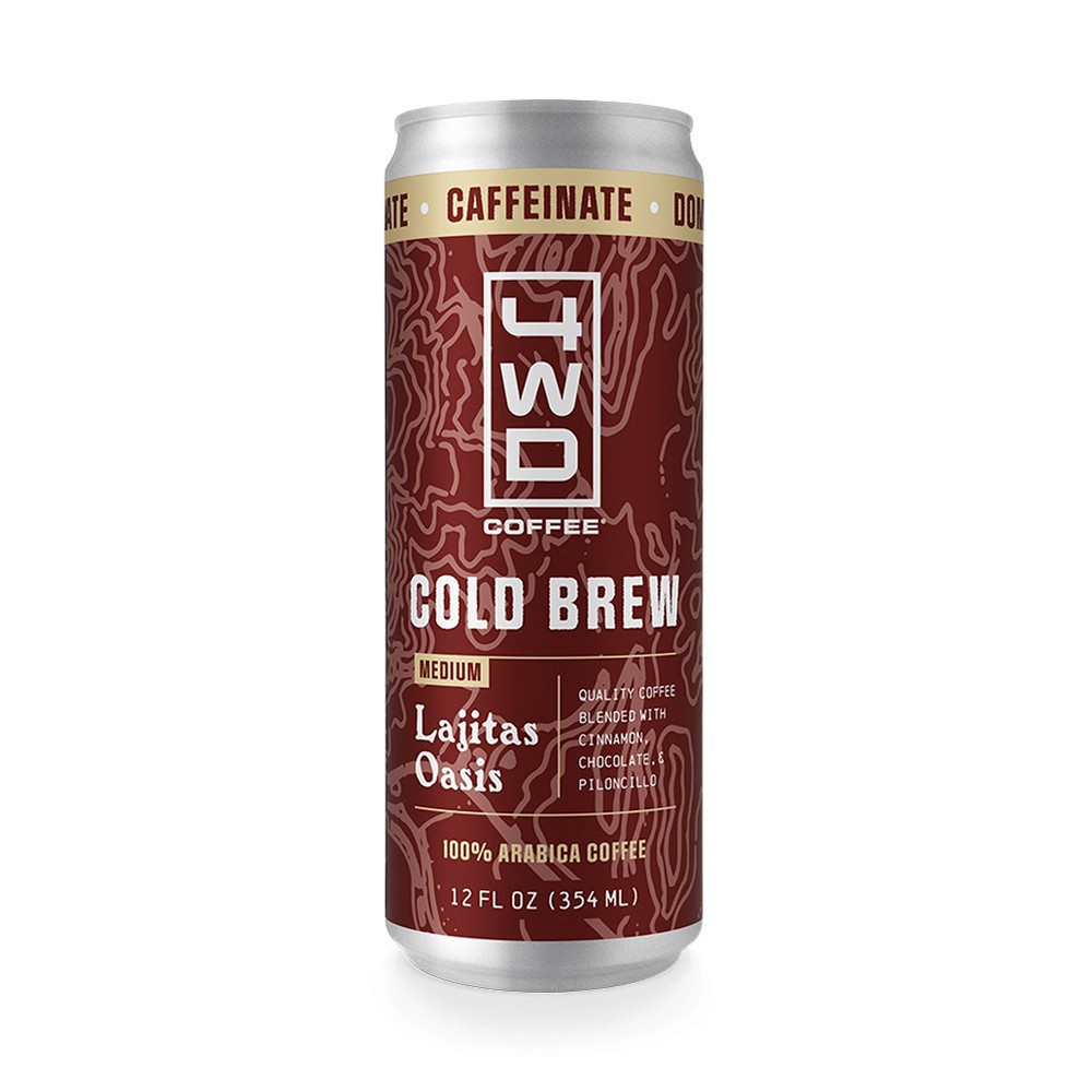 slide 1 of 1, 4Wd Coffee - Cold Brew Lajitas Oasis Can, 12 oz