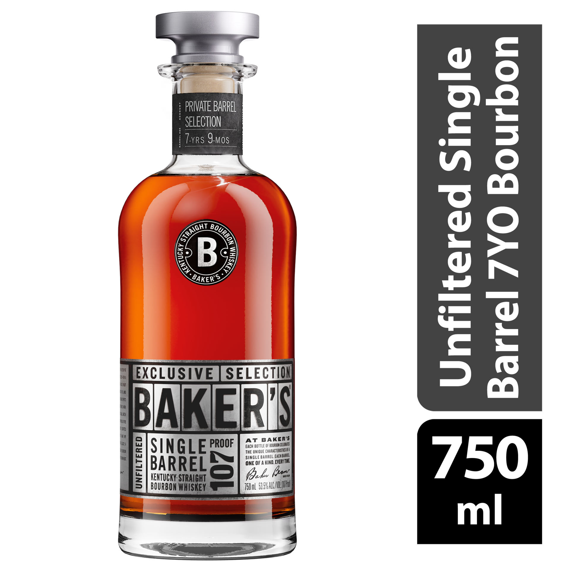 slide 1 of 2, Baker's Single Barrel Select Kentucky Straight Bourbon Whiskey 750 ml, 750 ml