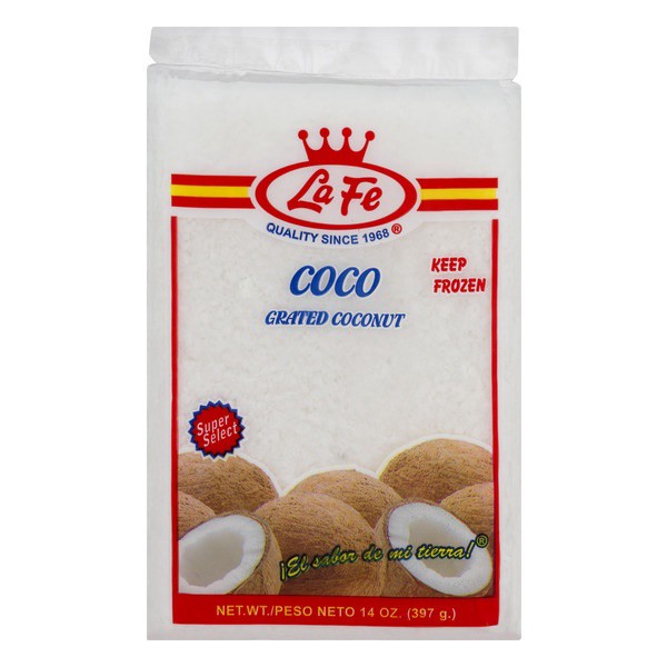 slide 1 of 1, La Fe Coconut Flake-grated, 1 ct